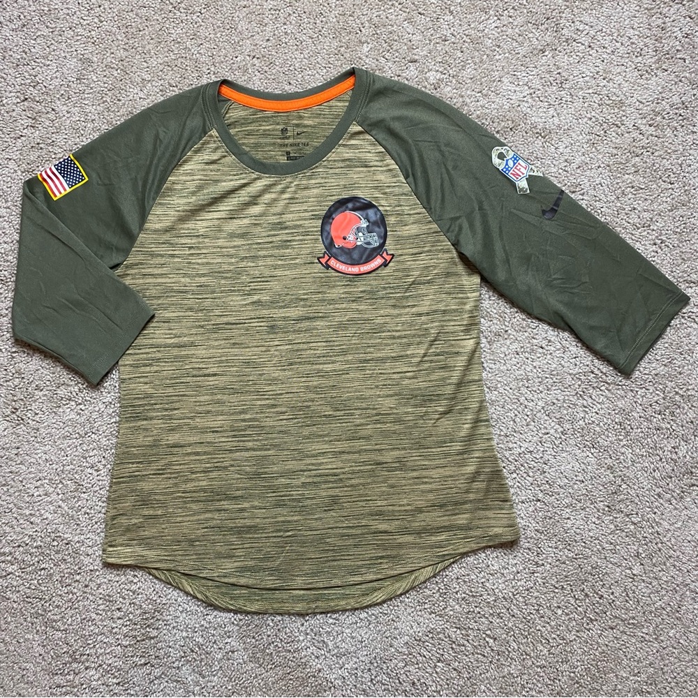 NFL Nike Salute to Service Cleveland Browns Raglan Shirt